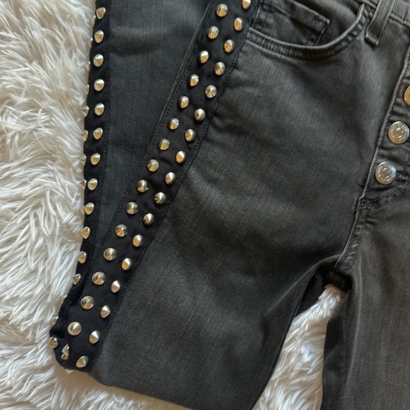 Veronica Beard Carolyn Black Studded Festival Rock Denim jeans women size 24 - Picture 7 of 8